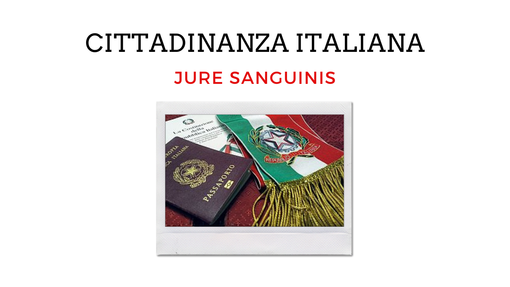 UFFICIO DI STATO CIVILE - CITTADINANZA ITALIANA JURE SANGUINIS